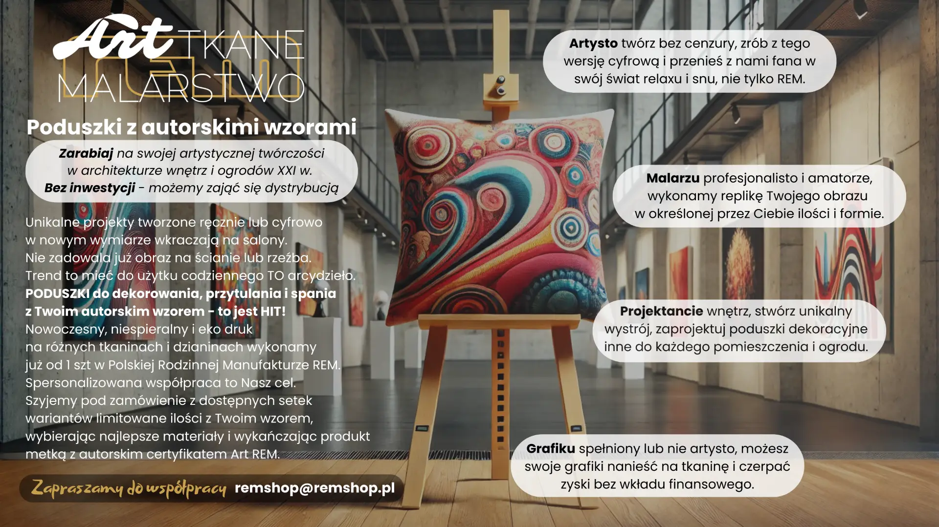 Art REM Tkane malarstwo współpraca