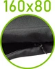 Czarny \ 80 x 160 cm