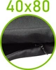 Czarny \ 80 x 40 cm