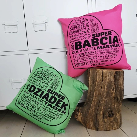 Super prezent dla Babci Spersonalizowana poduszka z imieniem Przytulanka na Dzień  Babci