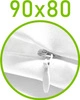 Biały \ 80 x 90 cm