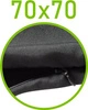 Czarny \ 70 x 70 cm