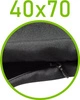 Czarny \ 70 x 40 cm