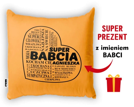 Super prezent dla Babci Spersonalizowana poduszka z imieniem Przytulanka na Dzień  Babci