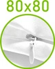 Biały \ 80 x 80 cm