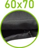 Czarny \ 70 x 60 cm