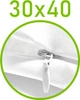 Biały \ 40 x 30 cm