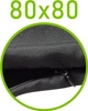Czarny \ 80 x 80 cm