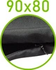 Czarny \ 80 x 90 cm