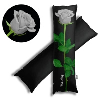 Poduszka Róża XXL – Personalizowana, Czarna z Jasną Różą