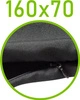 Czarny \ 70 x 160 cm