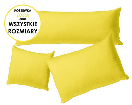 Poszewka ŻÓŁTA na suwak powłoczka szybkoschnąca na poduszkę poszewka w kolorze żółtym WSZYSTKIE ROZMIARY