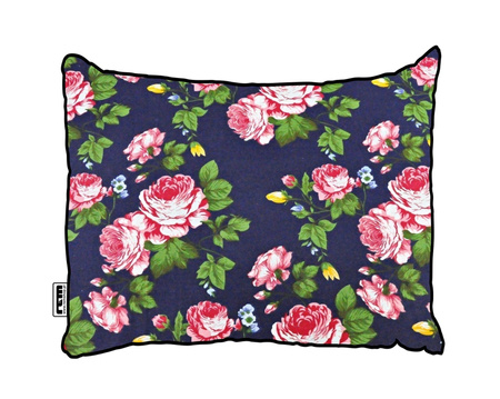 Róże na granatowym tle Bawełniana poszewka na poduszkę do spania w różowe różyczki podszewka pościelowa 100% COTTON